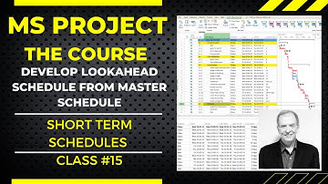 HOW TO DEVELOP SHORT TERM LOOKAHEAD SCHEDULES FROM MASTER PROJECT SCHEDULE, MS PROJECT THE COURSE 15