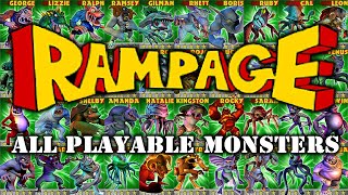 Rampage Series: ALL Playable Monsters **UPDATED**