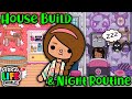 Toca life world house build and evening routine