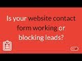 Is your website contact form actually working?