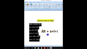 #shorts convert text into table in ms word #short #viral #trending @DeepakEduWorld @excelmovies