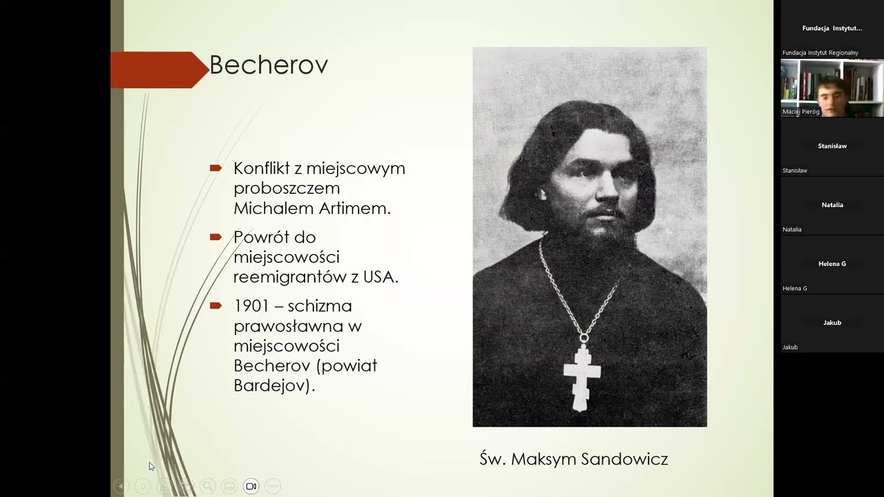 Zapomniana schizma–odrodzenie prawosławia na słowackiej Łemkowszczyźnie na pocz. XX w. Maciej Pieróg