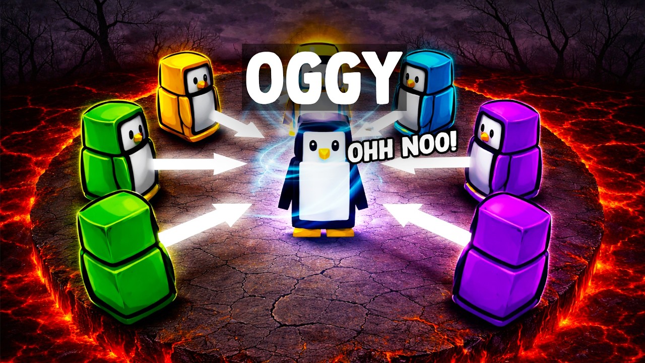 I AM TRAPPED In The Funniest GAME Knockout PENGUIN 🤣ft.Oggy)