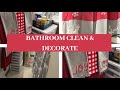 CHRISTMAS BATHROOM CLEAN AND DECORATE / SUPER MESSY BATHROOM DEEP CLEAN / 7 PEOPLE 1 BATHROOM / SMTV