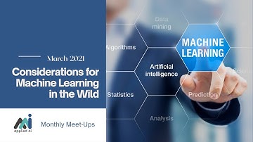 Considerations for Machine Learning in the Wild // AppliedAI Virtual Meet-Up