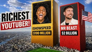 Richest YouTubers in the World 2026 | 3D data Comparison 