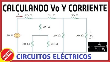 Hallando corriente y voltaje en circuito|Uso del principio de división de corriente|Probl2.36 Sadiku
