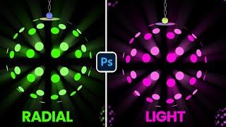 Radial Light Effect or Party Hanging Light - Photoshop Tutorial