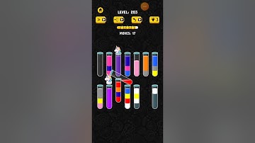 How to complete 203 Level color water sort 3D gama Latest tricks 2023