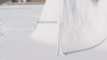 Burj Khalifa Size Compared to Mount Everest