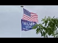 USA and Trump Flags