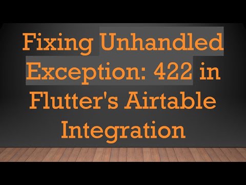 Fixing Unhandled Exception: