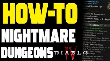 How To Unlock Nightmare Dungeons And Sigils In Diablo 4