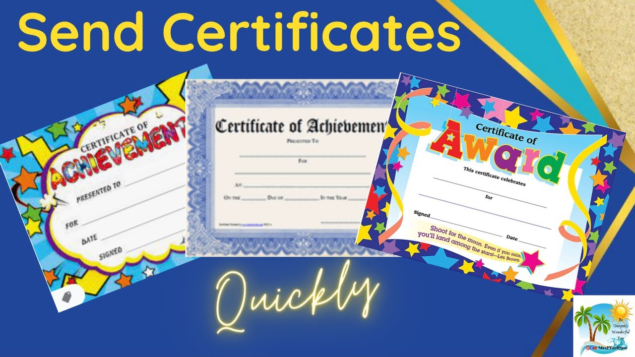 How to send certificates via Google Forms to your Students ...