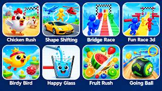 Chicken Rush, Shape Shifting, Bridge Race, Fun Race 3d, Birdy Bird, Happy Glass, Fruit Rush GamePlay screenshot 4