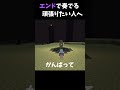 【Minecraft】エンドで奏でる頑張りたい人へ #マイクラ #マインクラフト #minecraft #まいくら #音ハメ #shorts