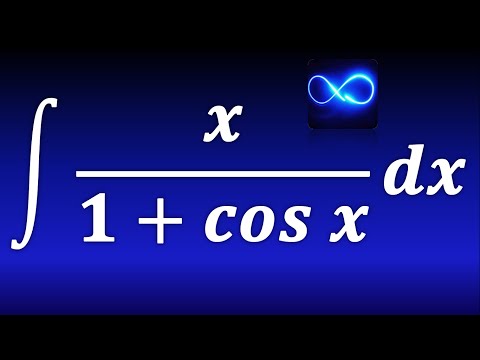 Integral de x entre 1 + cos x , mediante identidad trigonométrica de angulo mitad