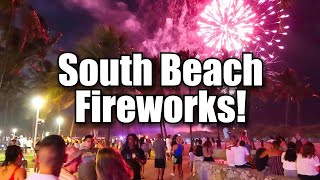 4Th Of July Fireworks Show On South Beach... Miami Florida 2022.
