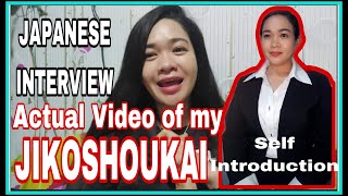 MY ACTUAL JIKOSHOUKAI DURING JAPANESE INTERVIEW|KRYSCHA NOGA