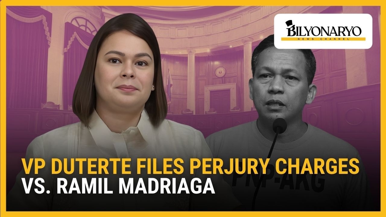 VP Duterte files perjury charges vs. Ramil Madriaga | The Daily Dish