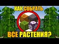 Как собрать все растения в майнкрафт?