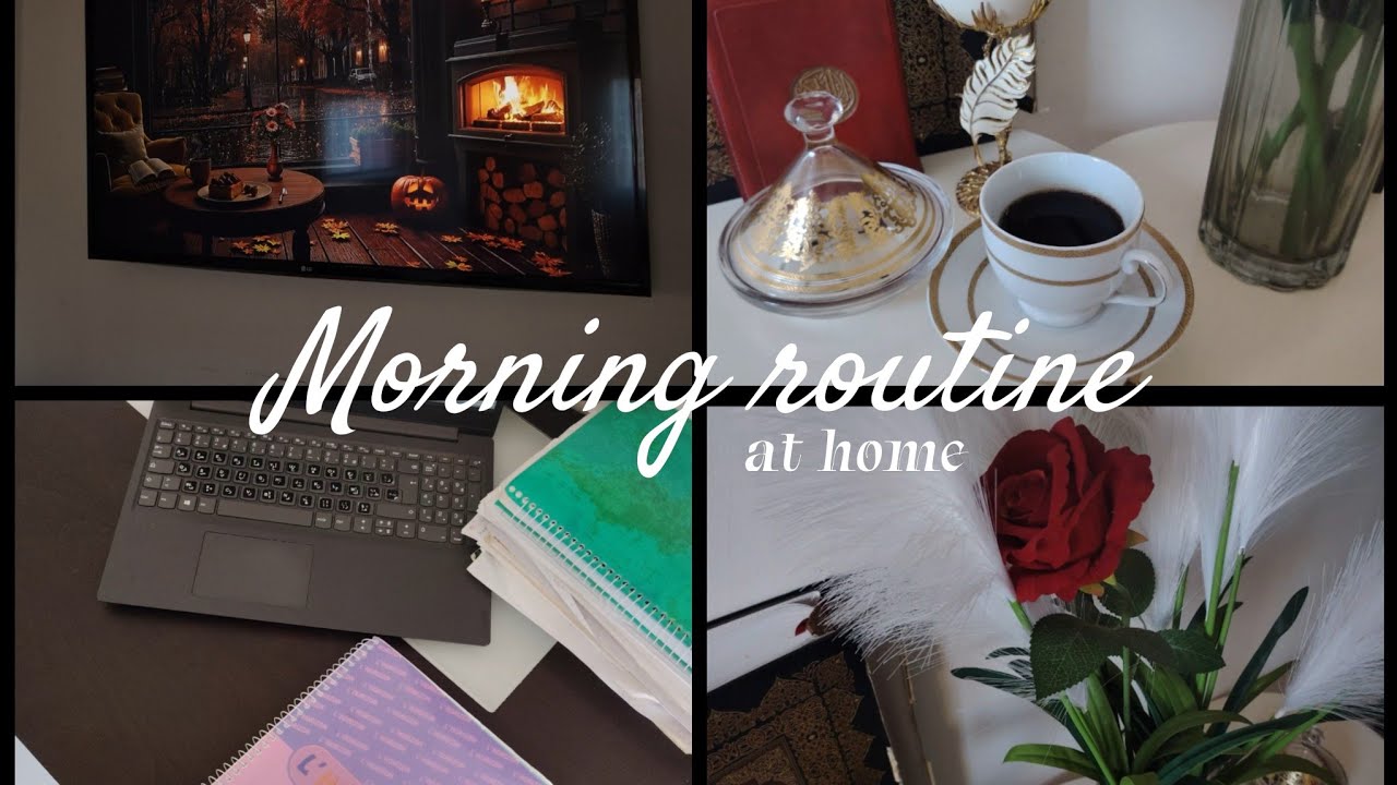 Slow morning routine at home🎀 🌱🧘🏼‍♀️🫧|روتين صباحي هادئ ✨ 