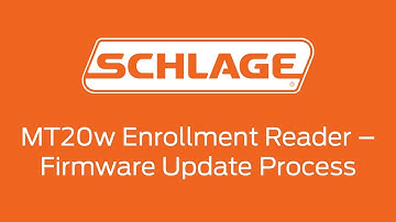Schlage MT20w - Update Firmware