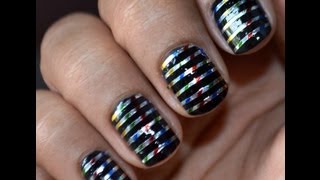 tape nail designs striping