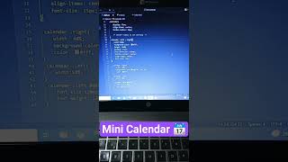 mini calendar 📆⏳ #javascript_projects #html #css #javascript #development #webdev #developer #shorts