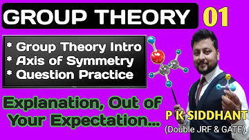 Group Theory Lec. 1 Intro, Axis of Symmetry, Practice. CSIR NET GATE Chemistry By P K Siddhant sir.