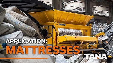Mattress shredding with the TANA Shark mobile shredder
