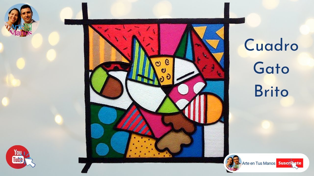 Cómo Hacer un CUADRO GATO en Técnica ARTE BRITO y Patchwork - thptnganamst.edu.vn