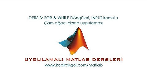 Uygulamalı MATLAB Dersleri - FOR & WHILE döngüleri, INPUT komutu