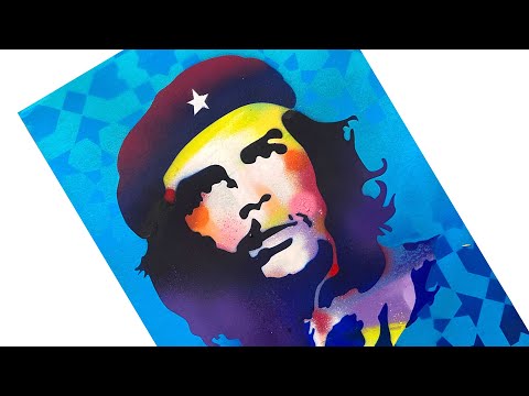 QBIX Che Guevara Stencil Art Piece making-of