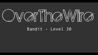 Overthewire - Bandit - Level 30