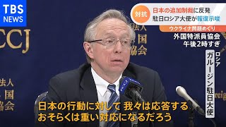 ロシアの駐日大使が報復を示唆 ウクライナ問題めぐる日本のロシアへの追加制裁に対抗措置か