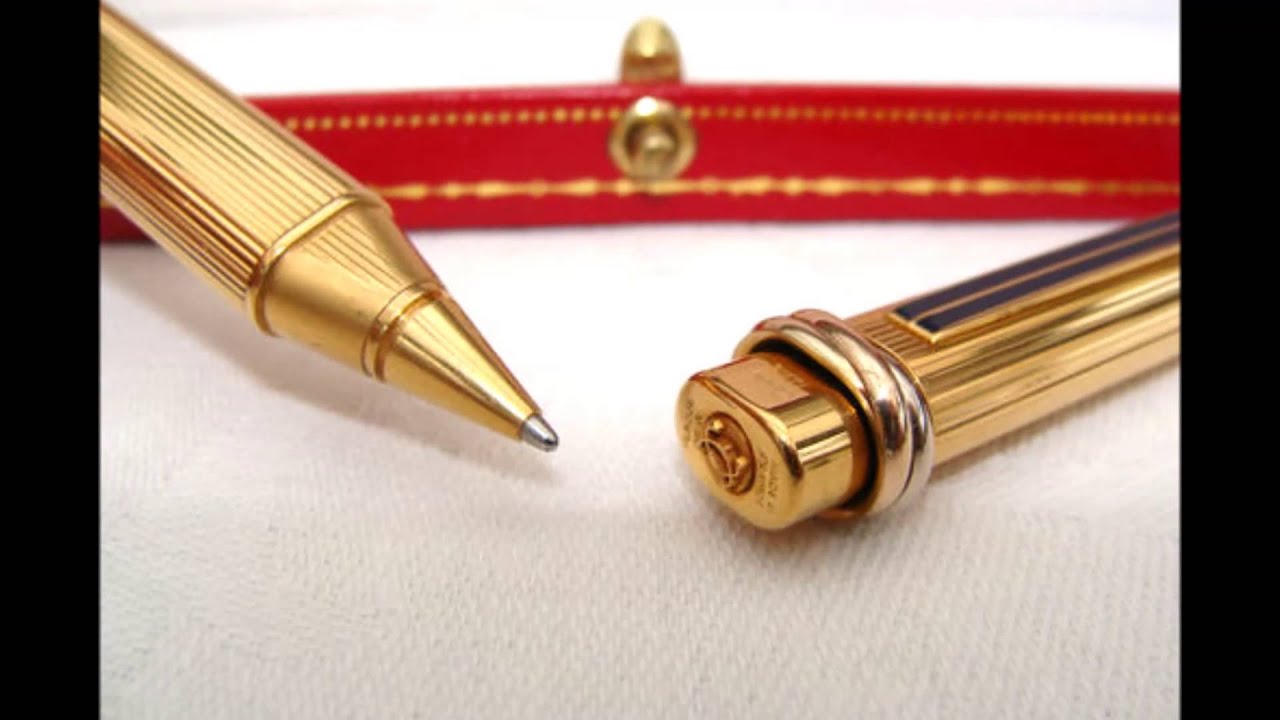 cartier gold pen 