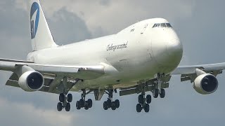 BOEING 747 LANDING + DEPARTURE and a LOUD AN124 Take off (4K)