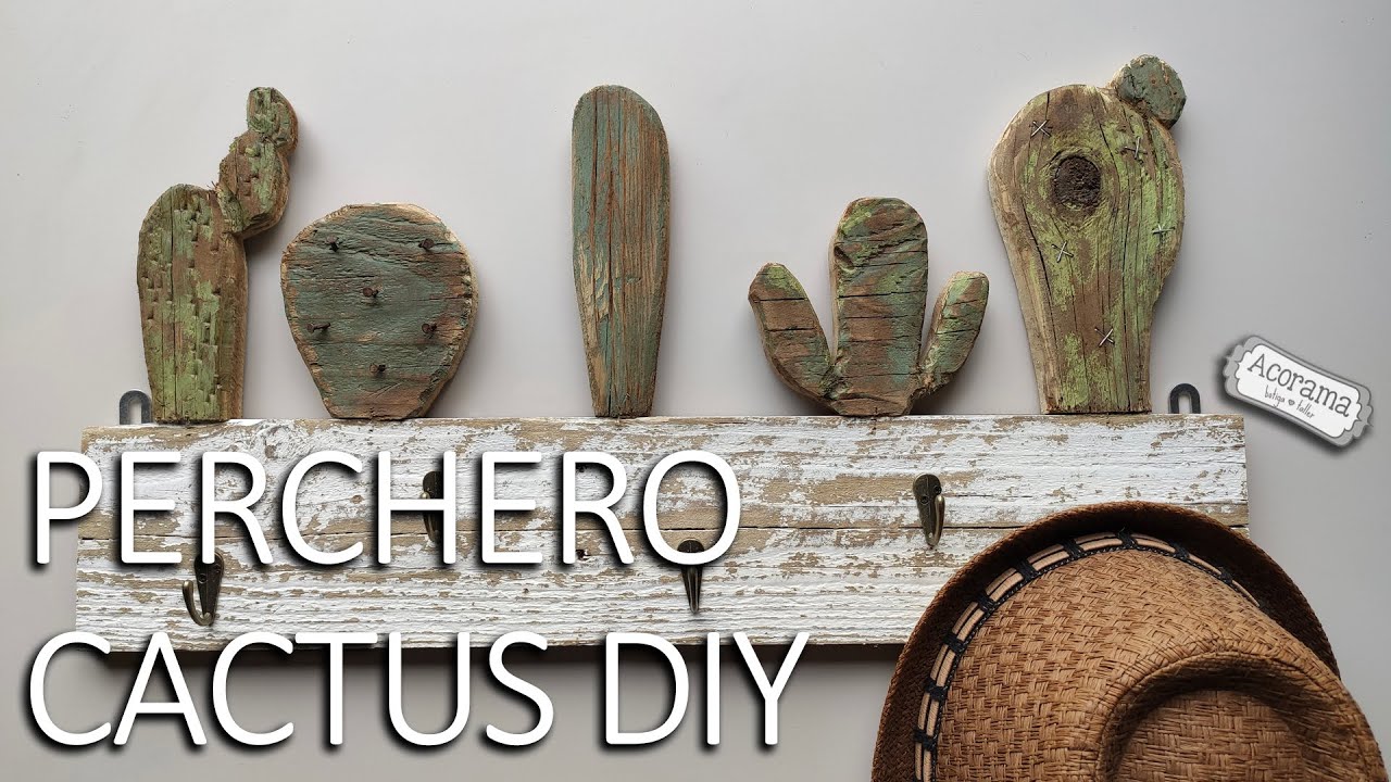 Perchero Cactus DIY - HANDMADE YouTube