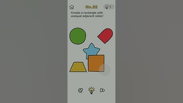 Brain OUT level 82 Create a rectangle with unequal adjacent sides!