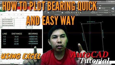 HOW TO PLOT LOT BEARING QUICK USING EXCEL IN AUTOCAD