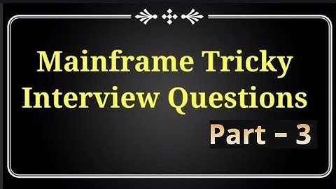 JCL Interview Questions And Answers Part- 2 | JCL | JCL Tutorial | JCL Mainframe Tutorial | JCL Live