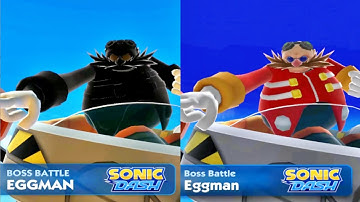 Sonic Dash Racing Game: Black Eggman vs Classic Red Eggman - Sonic vs Shadow vs All Boss Battle Zazz