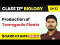Production of Transgenic Plants - Biotechnology and Its Applications | Class 12 Biology