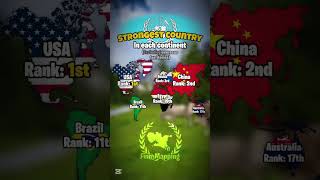 Strongest country in each continent! #mapping #mappingedits #maps #map #geography #usa #countries