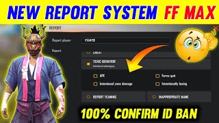 Free Fire New Report System 😱 | Free Fire Setting | Free Fire Report