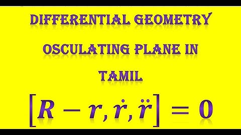 PGTRB/ polytechnic TRB in Tamil DIFFERENTIAL GEOMETRY osculating plane