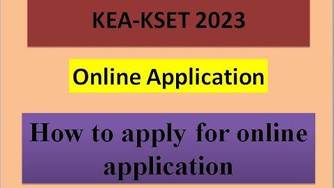 KSET 2023 || How to apply online application