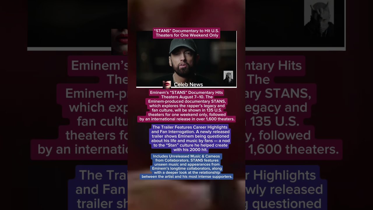  STANS Documentary To Hit U S Theaters For One Weekend Only Eminem Stans