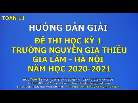 Hướng dẫn giải Đề thi HK1 Toán 11